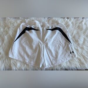 Under Armour | Women’s Medium White and Black Athletic Shorts with Drawstring